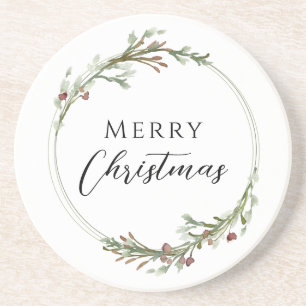 Porta-copos Coroa Minimalista de Natal Branco
