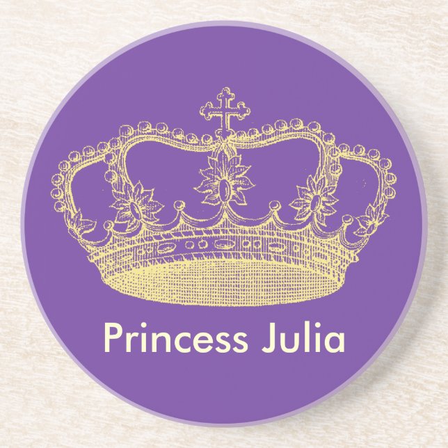 Porta-copos Coroa real dourada tradicional (Frente)