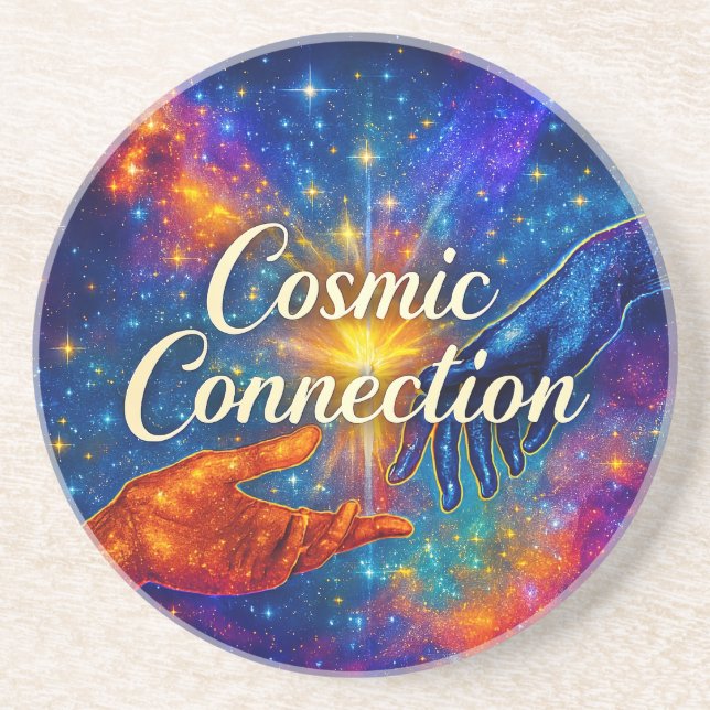 Porta-copos 🪐 Cosmic Connection Coaster (Frente)