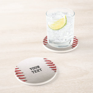 Porta-copos Costura de Beisebol e Softbol com Texto Personaliz