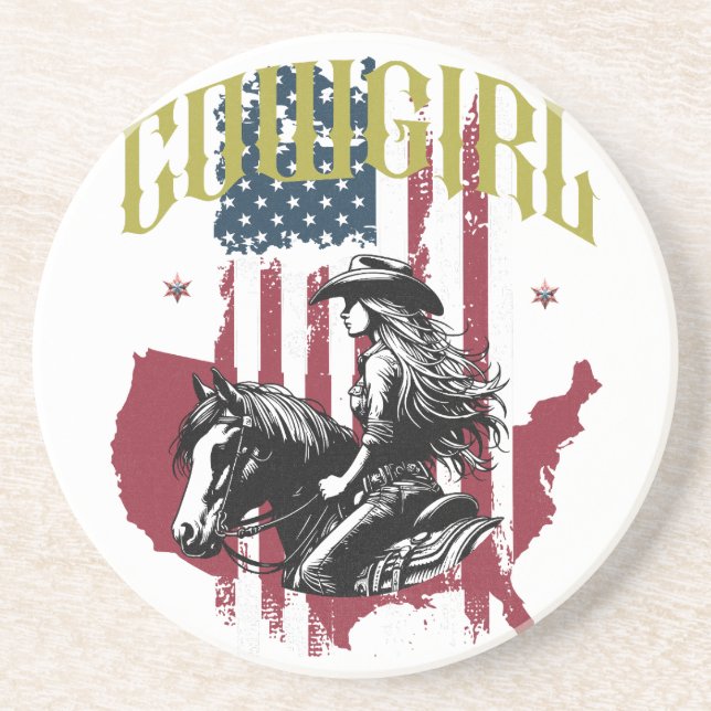 PORTA-COPOS COWGIRL EUA (Frente)