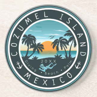 Porta-copos Cozumel México Scuba Diving Sunset Souvenir 80