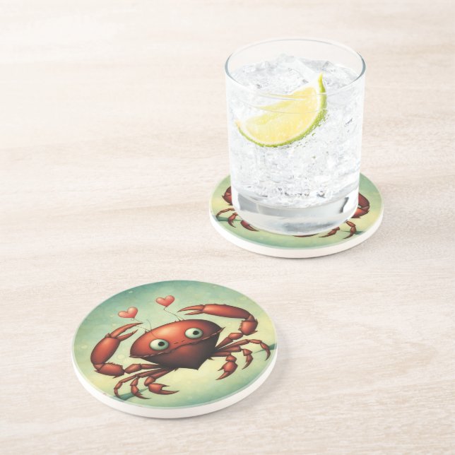 Porta-copos Crab Love (Lateral)