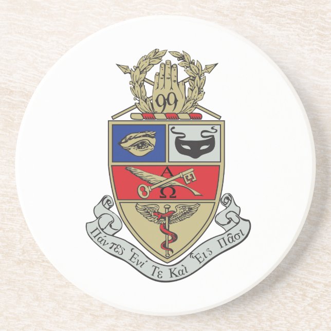 Porta-copos Crest da Kappa Psi (Frente)
