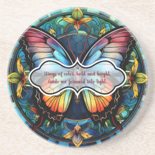 Porta-copos Crie Seu Próprio Vidro Colorido de Borboleta