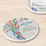 Porta-copos Crie sua própria citação motivacional/inspiraciona<br><div class="desc">Esta porta copos única é decorada com um mosaico colorido,  Tree of Life design. Adicione a citação escolhida para personalizá-la. Clique em Personalizar Mais para editar a fonte,  o tamanho da fonte e a cor da fonte. Mosaico original © Michele Davies.</div>