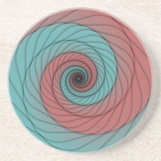 Porta-copos Crimson and Teal Vortex (Frente)