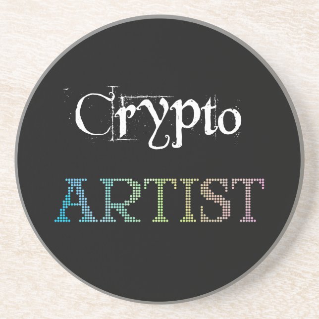 Porta-copos Cripto Artista Escuro (Frente)