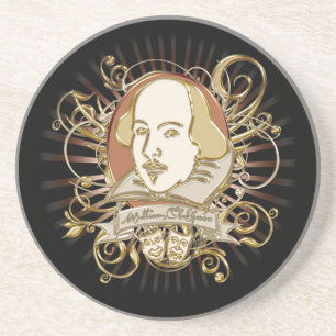 Porta-copos Crista de William Shakespeare (ouro)