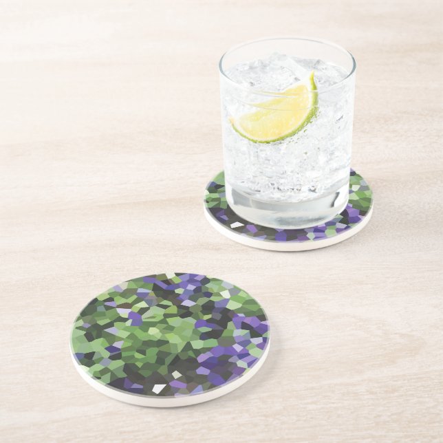 Porta-copos Cristal de Lavanda Geométrico (Lateral)