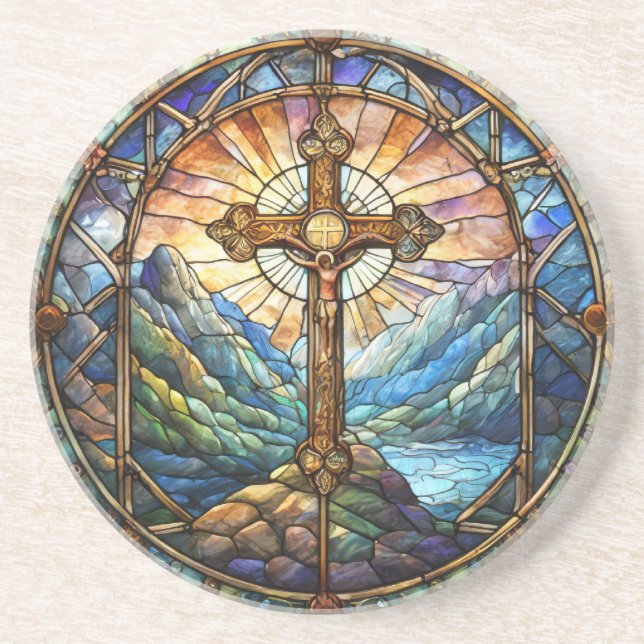 Porta copos Cross Sandstone (Frente)