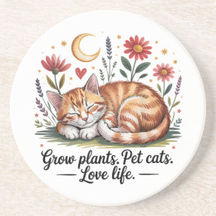 Porta-copos Cultive Plantas que os Gatos Amam Vida Fofa Jardin