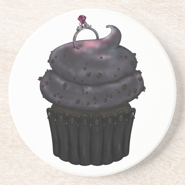 Porta-copos Cupcake Noivado doce (Frente)