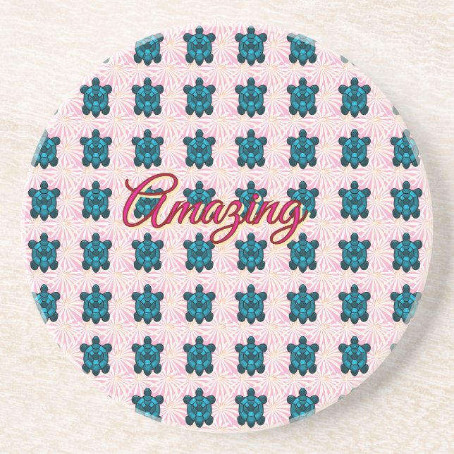 Porta-copos Custom turtle pattern Sherpa Blanket (Frente)