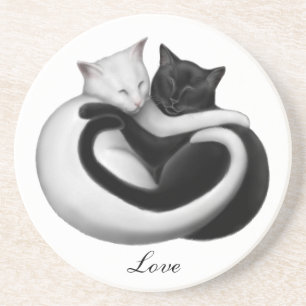 Porta copos customizável dos gatos do amor