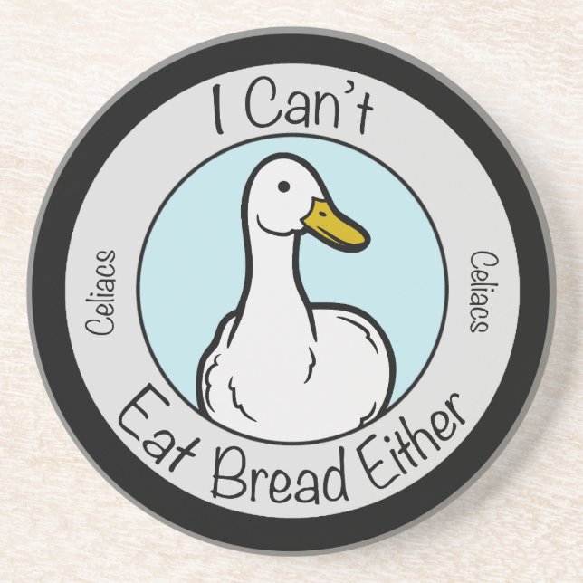 Porta-copos Cute Duck "Cant Eat Bread" Celiacs Disease (Frente)