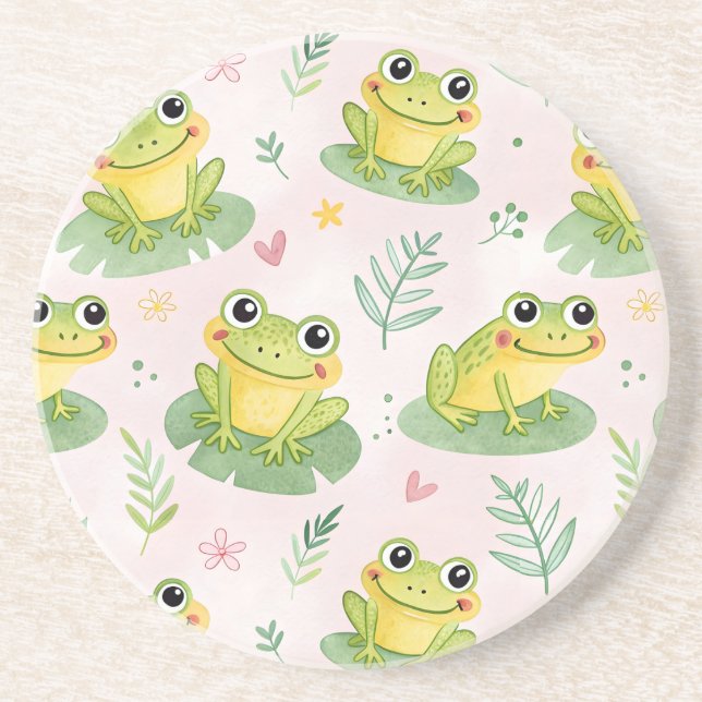 Porta-copos Cute frogs Pattern (Frente)