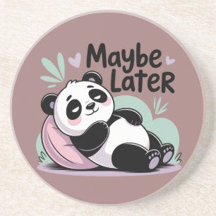 Porta-copos Cute Panda Preguiçoso – “Talvez Mais Tarde” Panda