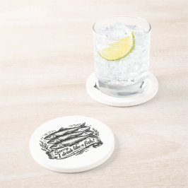 Porta-copos Cute Sardine Fish Quote