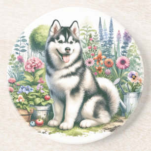 Porta-copos Cute Siberian Husky