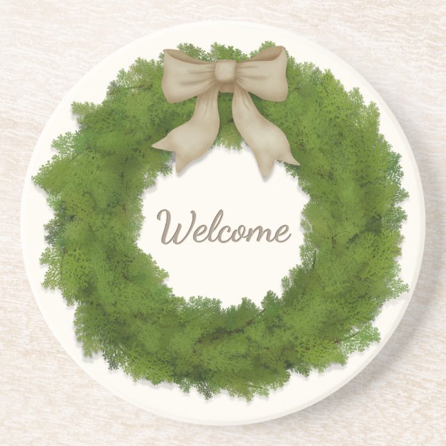 Porta-copos Cypress Wreath com o nome personalizado do Arco ou (Frente)