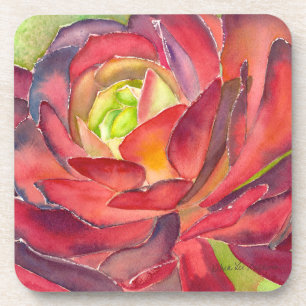 Porta copos da aguarela do Succulent por DLB