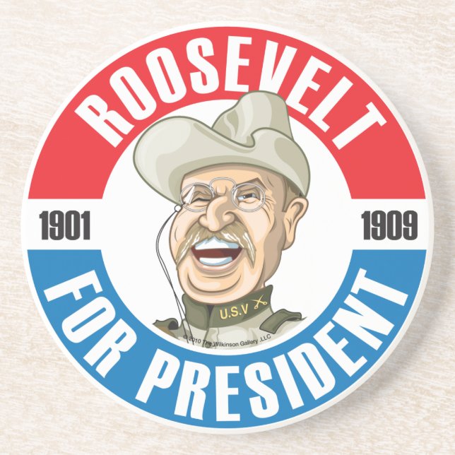 Porta copos da campanha de #26 Theodore Roosevelt (Frente)
