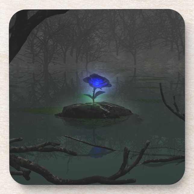 Porta copos da cortiça do rosa do azul (Frente)