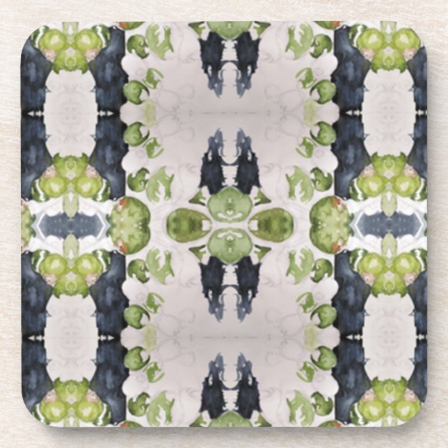 Porta copos da cortiça: Impressão verde-oliva da (Frente)