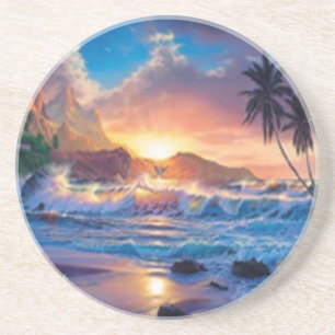 Porta copos da praia do por do sol