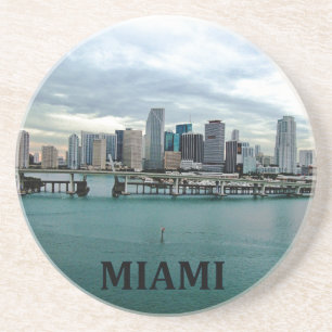 Porta copos da skyline de Miami Florida