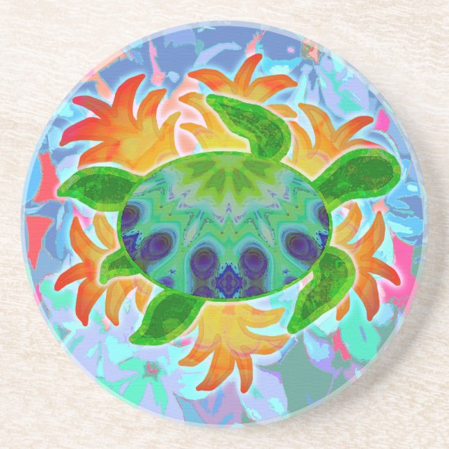 Porta copos da tartaruga da chama (Frente)