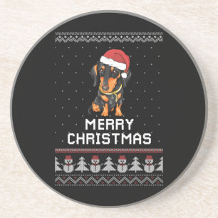 Porta-copos Dachshund Christmas