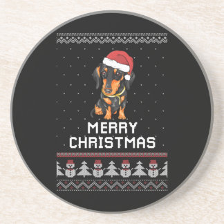 Porta-copos Dachshund Christmas