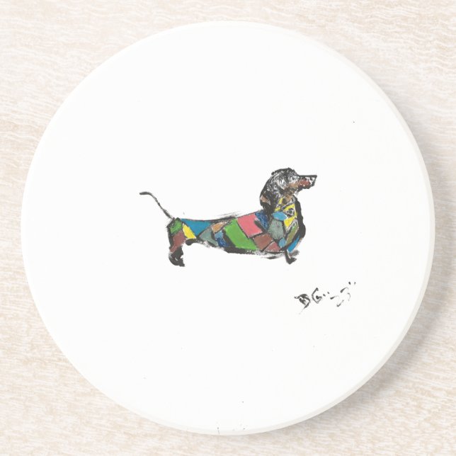 Porta-copos Dachshund Marble Portas copos (Frente)