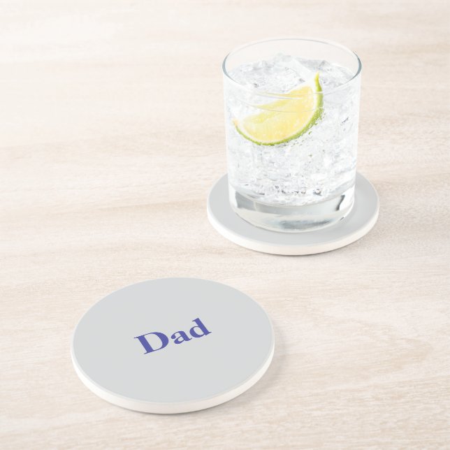 Porta-copos Dad Father's Day Gray Coaster (Lateral)