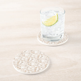 Porta-copos Daisy Flowers Beige Floral Aesthetic Ditsy Tan