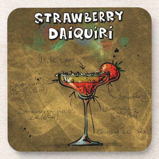 Porta copos Daquiri Cocktail Strawberry (Frente)