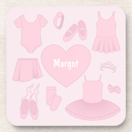 Porta copos das roupas do balé - Fundo rosa