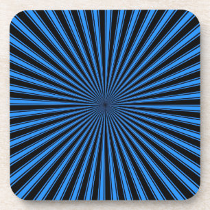Porta copos de Abstrato de Arte Preta e Azul Funk