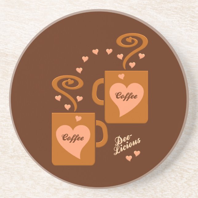 Porta copos de Amantes de Café, personalizar (Frente)