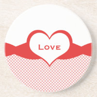 Porta copos De Amor Com Fishnet, Vermelho