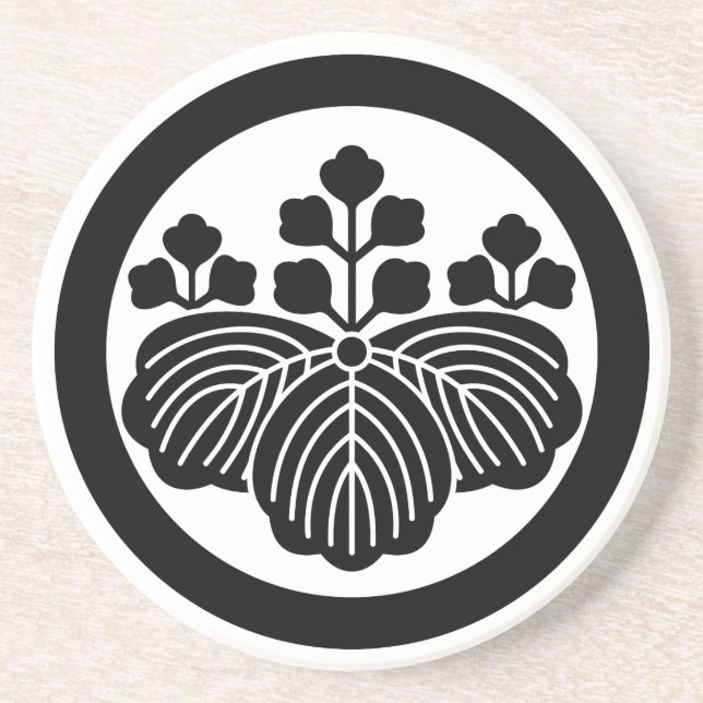 PORTA-COPOS DE ARENITO 丸 に 五 三 桐 (Frente)