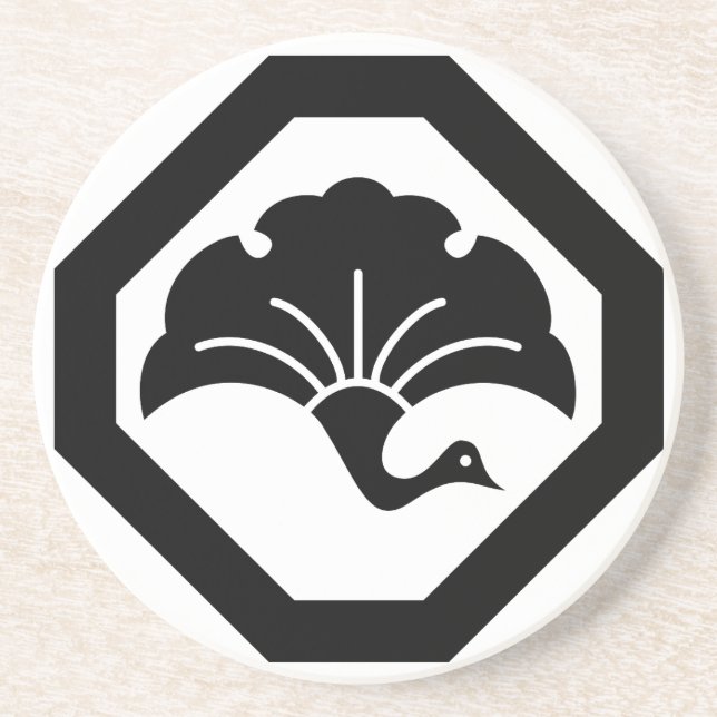 PORTA-COPOS DE ARENITO 隅 切 り 角 銀 に 杏 鶴 (Frente)