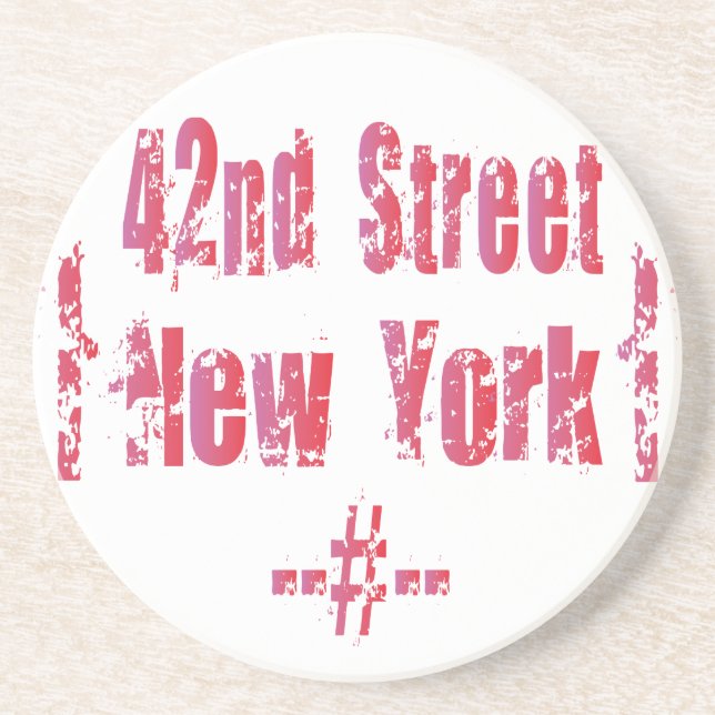 Porta-copos De Arenito 42nd street. (Frente)