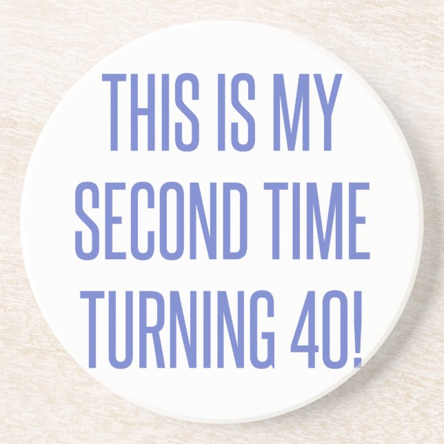 Porta-copos De Arenito 80 Birthday Gag Gift (Frente)