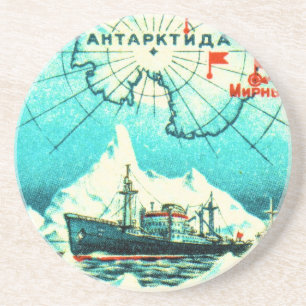 Porta-copos De Arenito A Antártica 1956