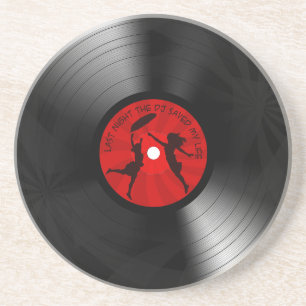 Porta-copos De Arenito A noite passada o DJ salvar meu preto do registro