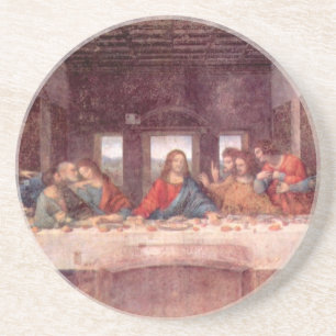 Porta-copos De Arenito A última ceia por Leonardo da Vinci, renascimento
