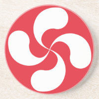 Abaixo - - vidro Cruz Basca “Lauburu "